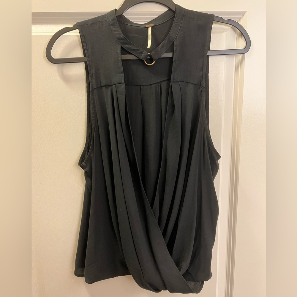 Free people black top with choker top. Size large